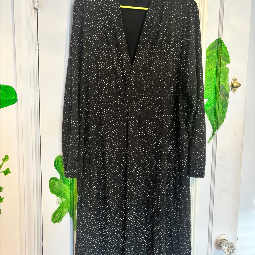 J. Jill Black and White Long Sleeve Dress- XL petite